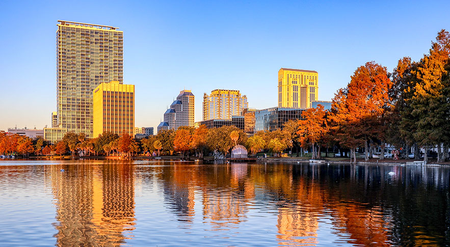bus trip lake eola orlando